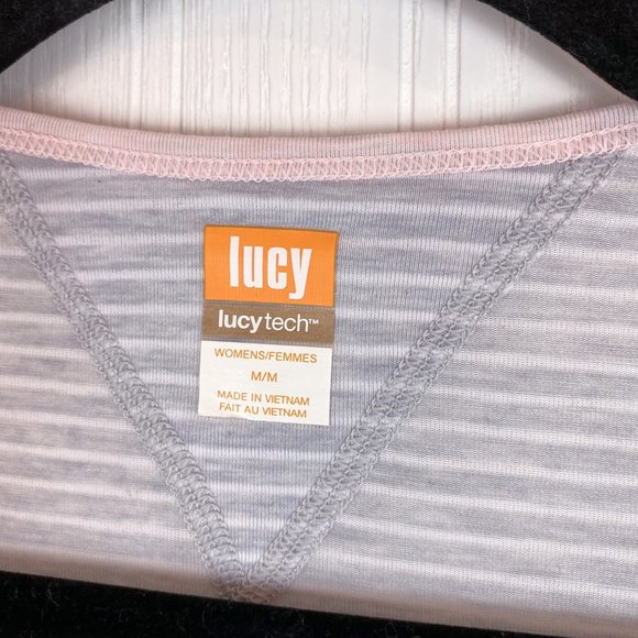 Lucy Size medium workout‎ top pink gray - Picture 3 of 4